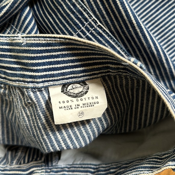 Smiths Workwear Sanforized Vintage Blue Stripe Denim Size 25 - Picture 4 of 5